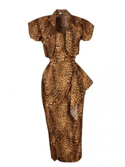 Sarong Leopard Bolero Set