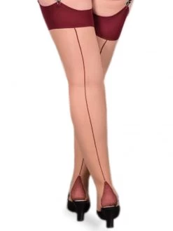 Seamed Stockings Claret Glamour