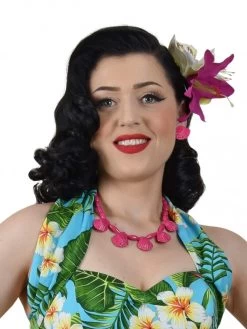 Seashell Necklace Set Raspberry