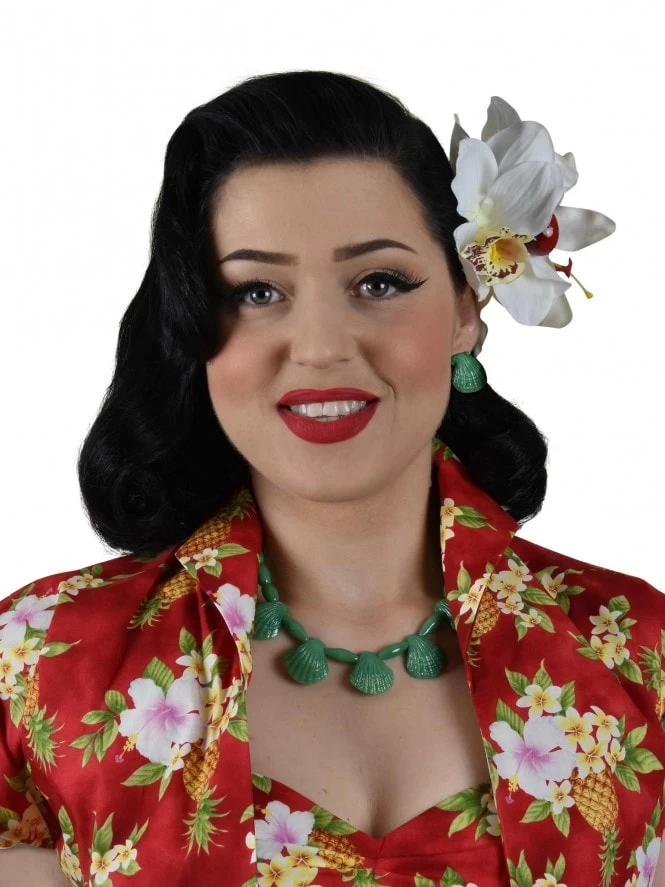 Seashell Necklace Set Sea Green 3 Seashell Necklace Set Sea Green