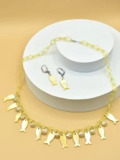 Seaside Dreams Necklace Set Yellow