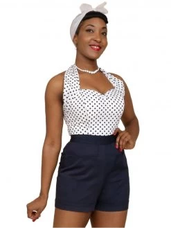 Shorts Navy Sateen -Chic Apparel Shop shorts navy sateen p1253 14544 medium