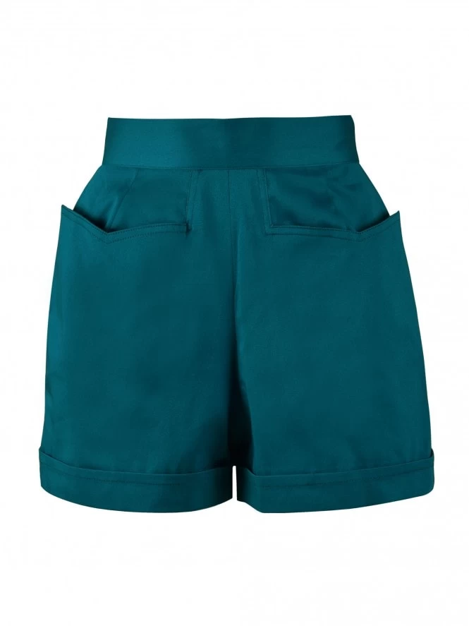 Shorts Petrol Sateen 4 Shorts Petrol Sateen - Image 2