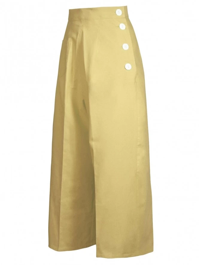 Yellow Cotton Culottes 3 Yellow Cotton Culottes