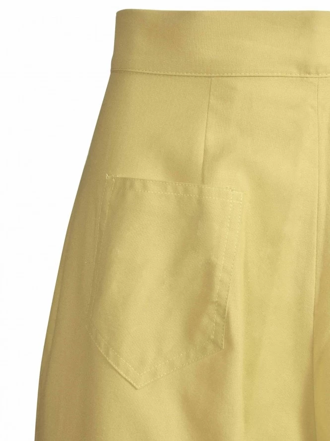 Yellow Cotton Culottes 4 Yellow Cotton Culottes - Image 2